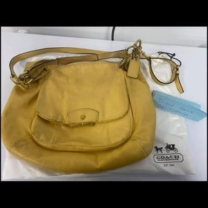 Authentic COACH yellow leather bag